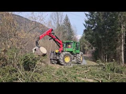 Teamwork beim Langholztransport